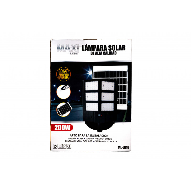 LAMPARAS SOLARES 200 W DE DURACIÓN 10 - 12 H