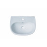 LAVABO 560X450MM CON JUEGO DE  ANCLAJE  BLANCO ZOOM